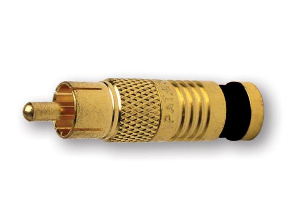 SealSmart RCA Gold RG6 Sort Pose med 25 stk 